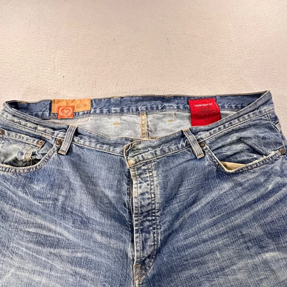 Vintage Y2K Gap 1969 Loose Boot Fit Jeans Mens 40x30 Blue Button Fly Cotton